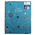 U Style Antimicrobial Notebook With Microban® Antimicrobial Protection, 8 1/2" x 10 1/2", 1 Subject, Wide Rule, 80 Sheets, Blue/Space