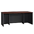 Sauder® Via 72"W Executive Office Desk, Classic Cherry/Soft Black 1 thumbnail image