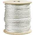 Office Depot® Brand Twisted Polyester Rope, 5,080 Lb, 1/2" x 600', White 1 thumbnail image
