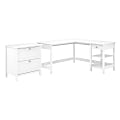 Bush Furniture Broadview 60"W L-Shaped Computer Desk With 2-Drawer Lateral File Cabinet, Pure White, Standard Delivery 1 thumbnail image