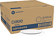 Dixie® Basic Wrapped Paper Plates, 8-1/2, White, Pack Of 100 Plates, Set Of 5 Packs 1 thumbnail image