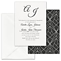 Custom Shaped Wedding & Event Invitations With Envelopes, 5" x 7", Initial Romance, Box Of 25 Invitations/Envelopes 1 thumbnail image