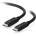 C2G 6ft Thunderbolt 3 Cable - USB C Thunderbolt 3 Cable - 100W Power Delivery - 20Gbps - Black - M/M - 6 ft Thunderbolt Data Transfer Cable - Type C Male Thunderbolt 3 - Type C Male Thunderbolt 3 - 20 Gbit/s - Black