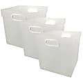 Romanoff Cube Bin, Clear, Pack Of 3 1 thumbnail image