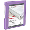 Office Depot® 3-Ring Durable View Binder, 1" Round Rings, 49% Recycled, Purple 1 thumbnail image