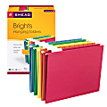 Smead® Hanging File Folders, 1/5-Cut Tab, Letter Size, Assorted Primary Colors, Box Of 25