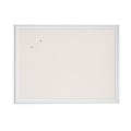 U Brands Linen Bulletin Board, 40" X 30", White Wood Frame