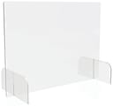 Deflect-O Acrylic Countertop Barriers, 23"H x 31"W x 3/16"D, Clear, Set Of 2 Barriers 