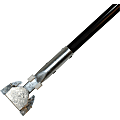 Genuine Joe Clip-on Dust Mop Steel Handle - 60" Length x 1" Diameter - Black - Steel, Vinyl - 1 Each 1 thumbnail image