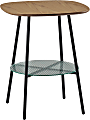 Adesso® Diane Accent Table With Shelf, 21-3/4”H x 17-5/8”W x 17-5/8”D, Black/Natural 1 thumbnail image