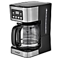 Brentwood 12-Cup Programmable Digital Coffee Maker, Black