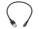 Tripp Lite Heavy Duty Lightning to USB Sync/Charge Cable iPad iPhone Apple 1ft - First End: 1 x 8-pin Lightning Male Proprietary Connector - Second End: 1 x USB Type A Male - 60 MB/s - MFI - Nickel Plated Connector - Gold Plated Contact - Gray