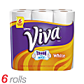 Viva Regular Roll 1-Ply Paper Towels, 11" x 10 2/5", 44 Sheets Per Roll, Pack Of 6 Rolls 1 thumbnail image