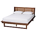 Baxton Studio Aveena Mid-Century Modern Platform Bed, Queen, 38-5/16”H x 66-7/16”W x 86-1/2”D, Walnut Brown 1 thumbnail image