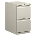 HON® Basyx 15"W Vertical 2-Drawer File Cabinet For Computer Desk, Light Gray 1 thumbnail image