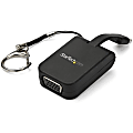 StarTech.com Portable USB C to VGA Adapter - Quick-Connect Keychain - 1080p - Built-In Cable - USB Type C Video Converter (CDP2VGAFC)