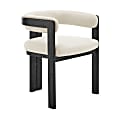 Eurostyle Blixa Fabric Armchair, Beige/Black