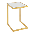 Lumisource Roman Side Table, Gold/White