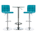Powell Ronan 3-Piece Pub Table Set, Teal 1 thumbnail image