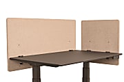 Luxor RECLAIM Acoustic Privacy Desk Panels, 48"W, Desert Sand, Pack Of 2