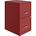 Lorell® SOHO 14-1/4"W x 18"D Lateral 2-Drawer File Cabinet, Red