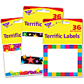 Trend Terrific Labels Colorful Assorted Name Tags - 3" x 2 1/2" Length - Rectangle - Multicolor - 108 / Pack