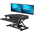 VersaDesk PowerPro Corner Sit-To-Stand Height-Adjustable Electric Desk Converter, 36"W x 31"D, Black 1 thumbnail image