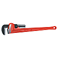 Heavy-Duty Straight Pipe Wrench, Steel Jaw, 36 in