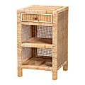 bali & pari Bella 1-Drawer Wood Nightstand, 29-15/16"H x 18-5/16"W x 18-5/16"D, Natural Brown 1 thumbnail image