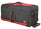 Geoffrey Beene Jumbo Duffle Wheeler, Black/Red