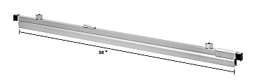 Alpine Aluminum AdirOffice 36” Hanging Clamps, 2-9/16” x 37-5/8”, Silver, Pack Of 6 Clamps 1 thumbnail image