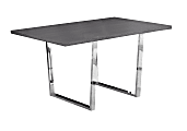 Monarch Specialties Esther Dining Table, 30-1/4"H x 59"W x 35-1/2"D, Dark Gray 1 thumbnail image
