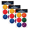 Champion Sports Plastic Softballs, Assorted Colors, 6 Balls Per Set, Pack Of 3 Sets 1 thumbnail image