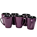 Elama 14-Oz. Stoneware Mugs, Mulberry, Purple, Set Of 6 Mugs