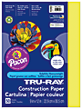 Tru-Ray® Construction Paper, 9" x 12", 50% Recycled, Lively Lemon, Pack Of 50