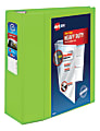 Avery® Heavy-Duty View 3-Ring Binder With Locking One-Touch EZD™ Rings, 5" D-Rings, 38% Recycled, Chartreuse 1 thumbnail image