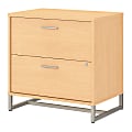 kathy ireland® Office by Bush Business Furniture Method 30"W Lateral 2-Drawer File Cabinet, Natural Maple Premium Installation