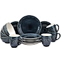 Elama 16-Piece Stoneware Dinnerware Set, Navy 1 thumbnail image