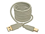 Eaton Tripp Lite Series USB 2.0 A to B Cable (M/M), Beige, 6 ft. (1.83 m) - USB cable - USB (M) to USB Type B (M) - USB 2.0 - 6 ft - molded - beige