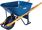 Jackson Steel Contractors Wheelbarrows, 6 cu ft, Flat-Free Smooth, B.B., Blue 1 thumbnail image