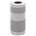 Rubbermaid® Commercial Classics Round Steel Open-Top Waste Receptacle, 25 Gallons, Stainless Steel