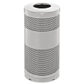 Rubbermaid® Commercial Classics Round Steel Open-Top Waste Receptacle, 25 Gallons, Stainless Steel 1 thumbnail image
