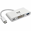 Eaton Tripp Lite Series USB C to DVI Multiport Video Adapter Converter w/ USB-A Hub & USB-C 1 thumbnail image