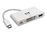 Eaton Tripp Lite Series USB C to DVI Multiport Video Adapter Converter w/ USB-A Hub & USB-C 1 thumbnail image