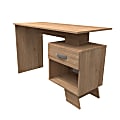 Inval® America Asymmetrical 48"W Writing Desk, Amaretto Oak