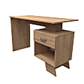 Inval® America Asymmetrical 48"W Writing Desk, Amaretto Oak 1 thumbnail image