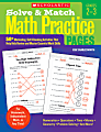 Scholastic Solve & Match Math Practice Pages For Grades 2–3