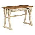 Office Star™ Jericho 42"W Rustic Writing Desk, Antique White