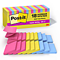 Post-it® Super Sticky Notes, 3 in x 3in, 18 Pads, 90 Sheets/Pad, 2x the Sticking Power, Summer Joy Collection 1 thumbnail image