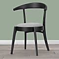 Glamour Home Audra Upholstered Fabric Dining Accent Chairs, Light Gray/Black, Set Of 2 Chairs 1 thumbnail image